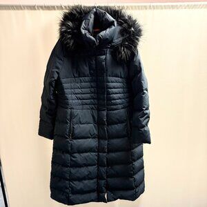 Orolay Long Puffer Down Coat, black, size XL